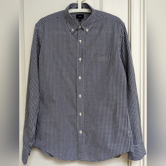 J. Crew Gingham Button Down Shirt - size M - Picture 1 of 6